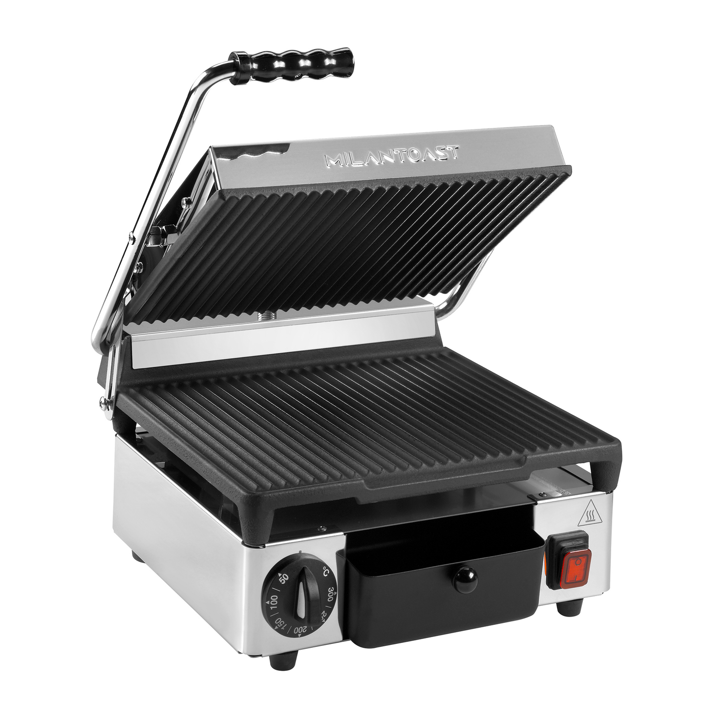 Pro 4 Slice Cast Iron Grill - Ribbed/Ribbed